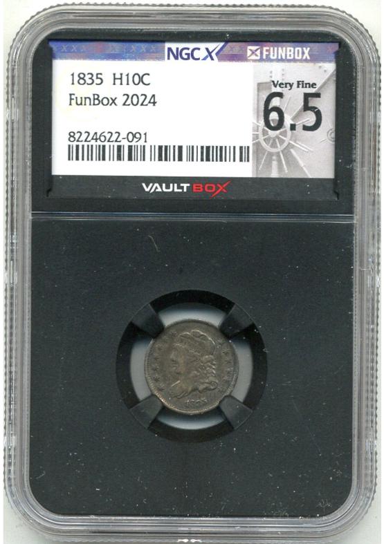 1835 H10C NGCX VERY FINE 6.5 Front