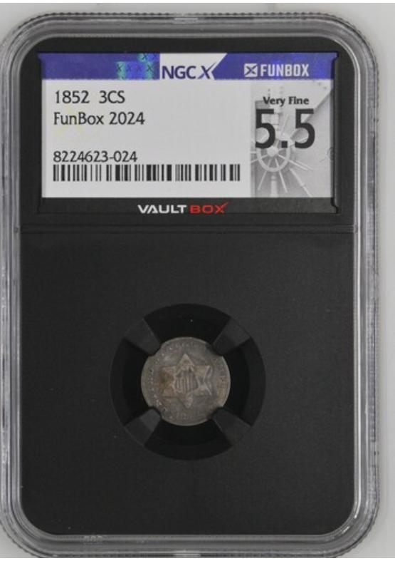 1852 3CS NGCX VERY FINE 5.5 Front