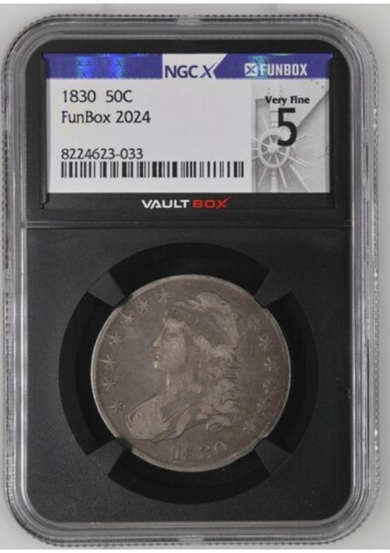 1830 50C NGCX VERY FINE 5 Front