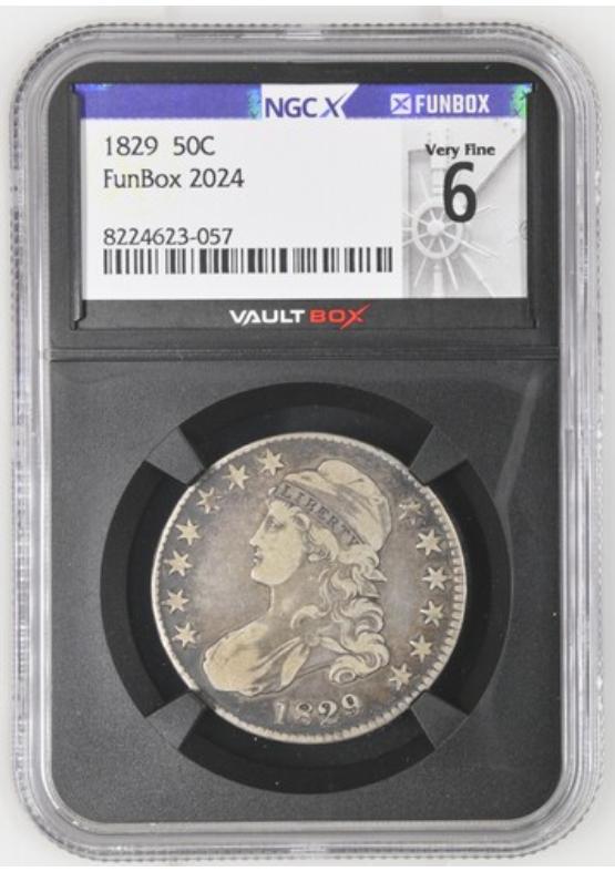 1829 50C NGCX VERY FINE 6 Front