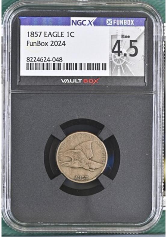 1857 EAGLE 1C NGCX FINE 4.5 Front