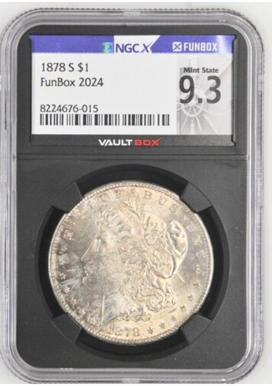 1878-S $1 NGCX MINT STATE 9.3 Front