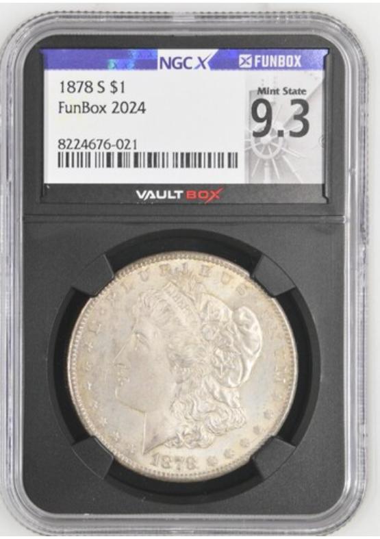 1878-S $1 NGCX MINT STATE 9.3 Front