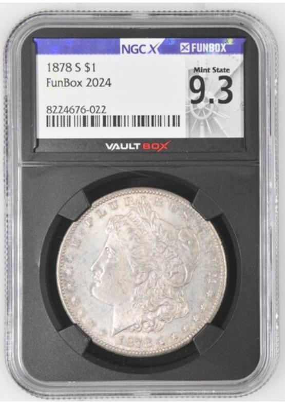 1878-S $1 NGCX MINT STATE 9.3 Front