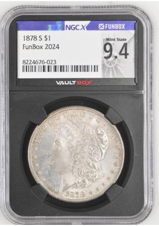 1878-S $1 NGCX MINT STATE 9.4 Front