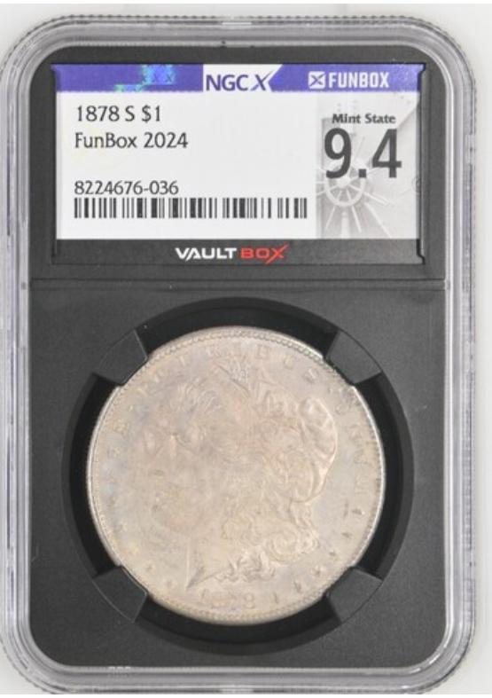 1878-S $1 NGCX MINT STATE 9.4 Front