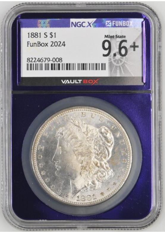 1881-S $1 NGCX MINT STATE 9.6+ Front