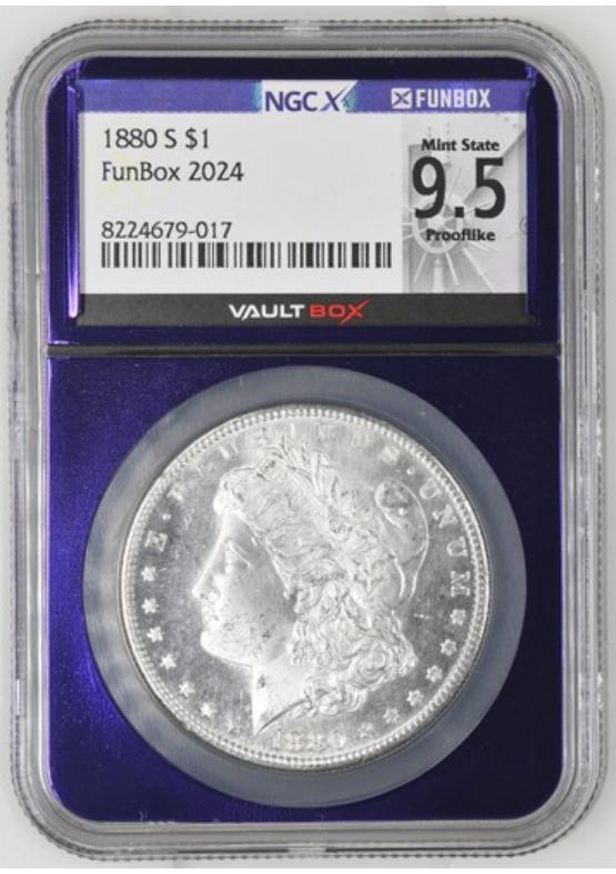 1880-S $1 NGCX MINT STATE 9.5 PROOF LIKE Front
