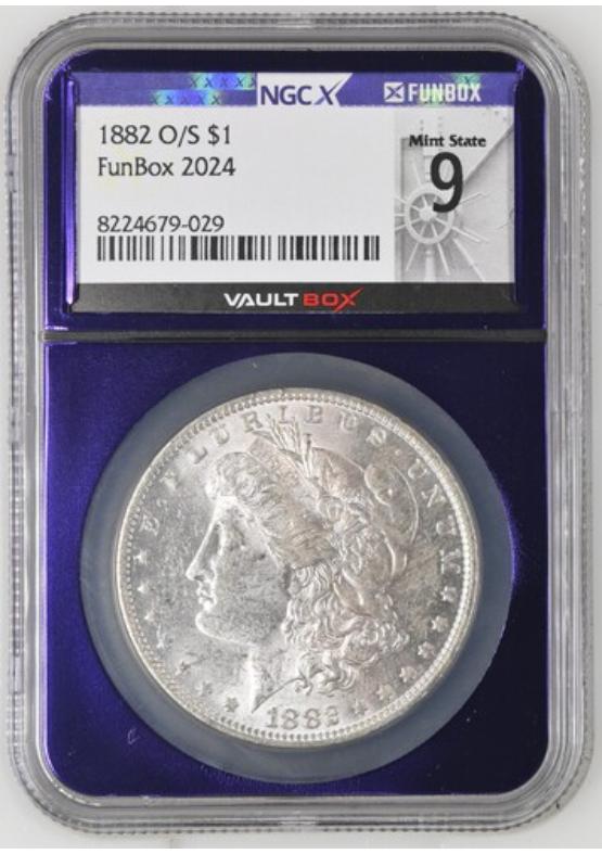 1882-O/S $1 NGCX MINT STATE 9 Front