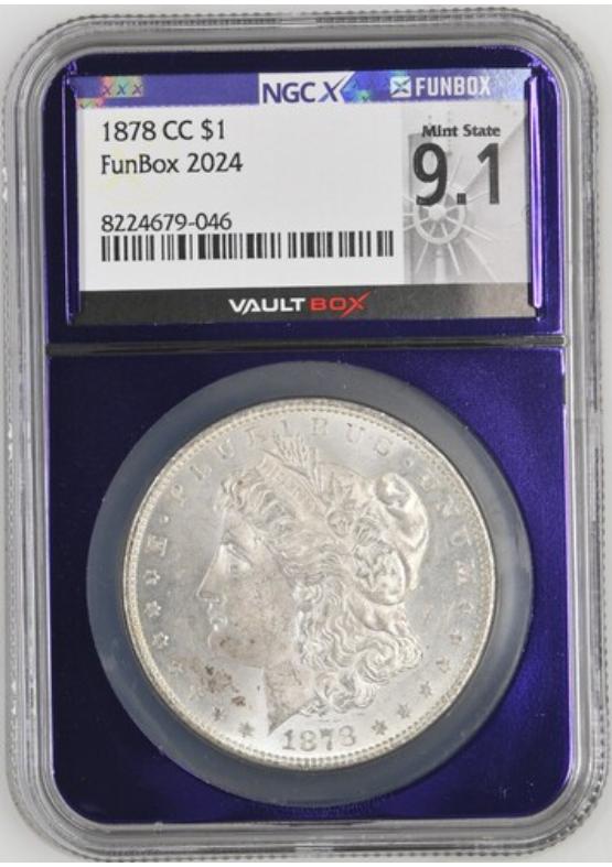 1878-CC $1 NGCX MINT STATE 9.1 Front
