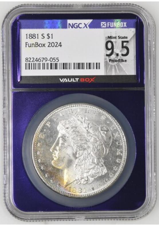 1881-S $1 NGCX MINT STATE 9.5 PROOF LIKE Front