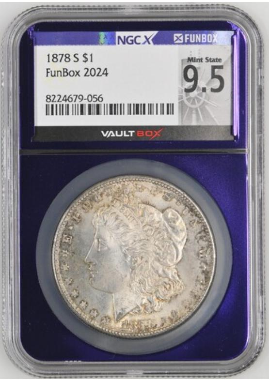 1878-S $1 NGCX MINT STATE 9.5 Front