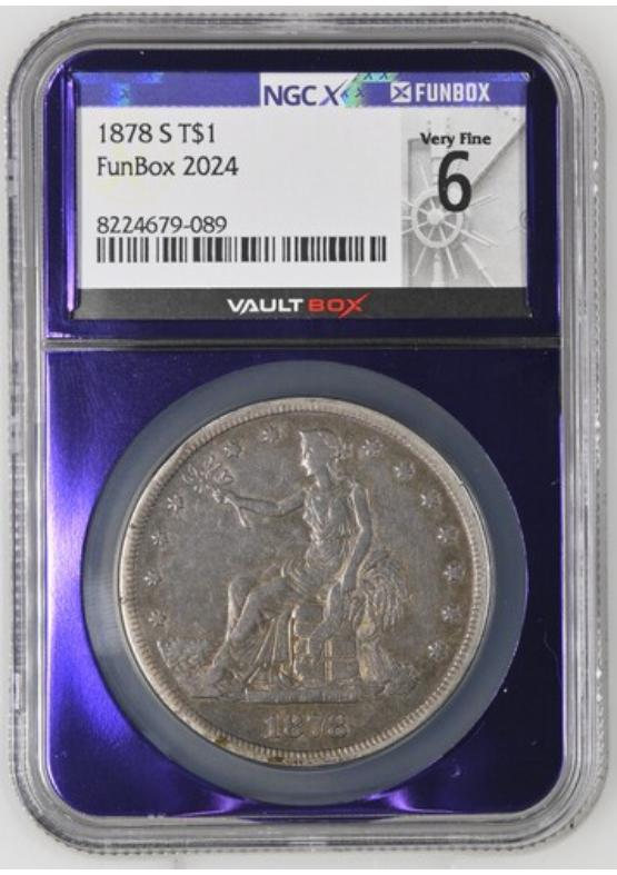 1878-S T$1 NGCX VERY FINE 6 Front