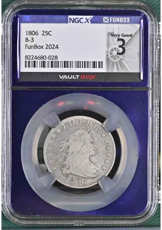 1806 25C B-3 NGCX VERY GOOD 3 Front