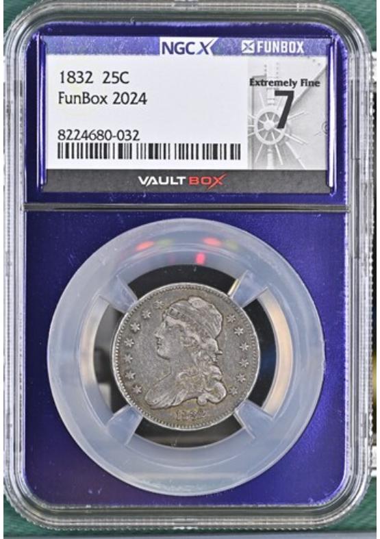 1832 25C NGCX EXTREMELY FINE 7 Front