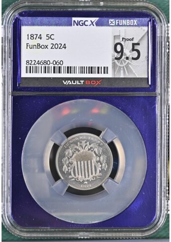 1874 5C NGCX PROOF 9.5 Front