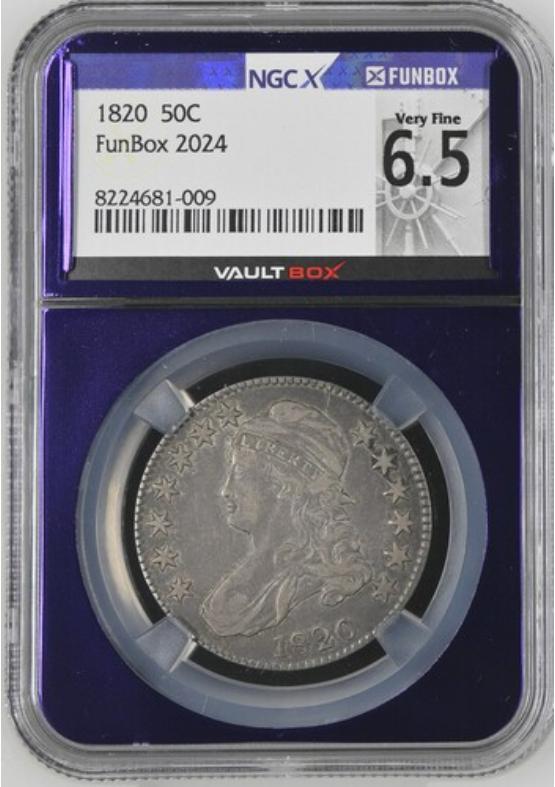 1820 50C NGCX VERY FINE 6.5 Front