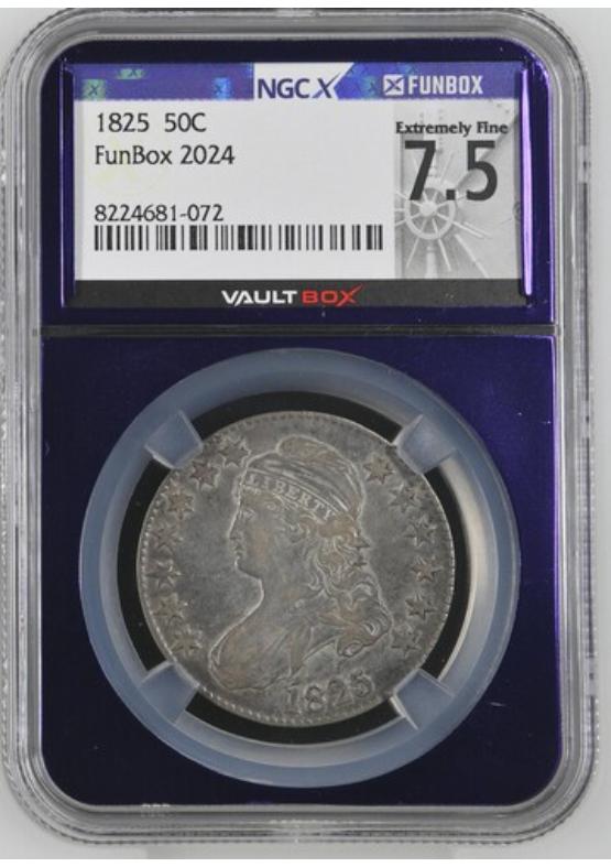 1825 50C NGCX EXTREMELY FINE 7.5 Front
