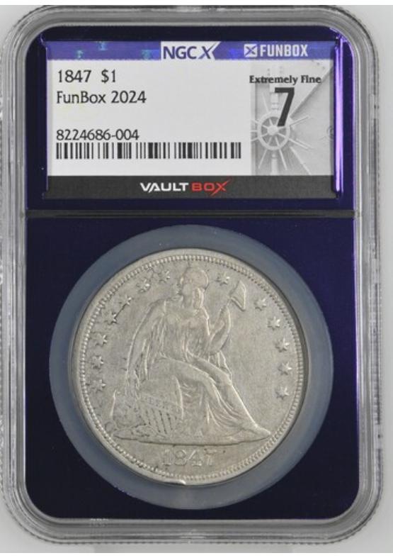 1847 $1 NGCX EXTREMELY FINE 7 Front