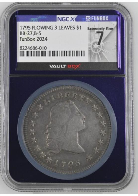 1795 FLOWING 3 LEAVES $1 BB-27
