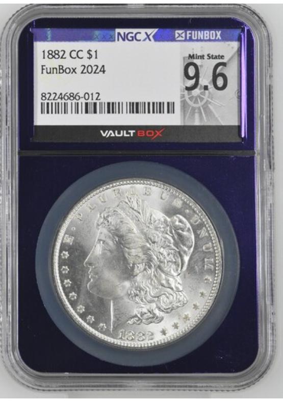 1882-CC $1 NGCX MINT STATE 9.6 Front