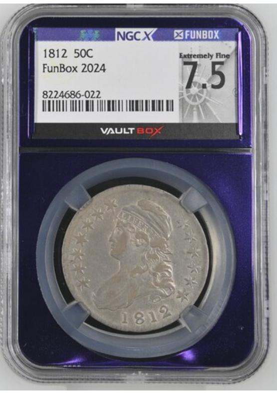 1812 50C NGCX EXTREMELY FINE 7.5 Front