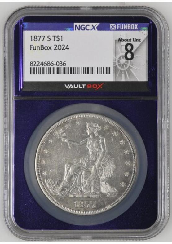 1877-S T$1 NGCX ABOUT UNCIRCULATED 8 Front