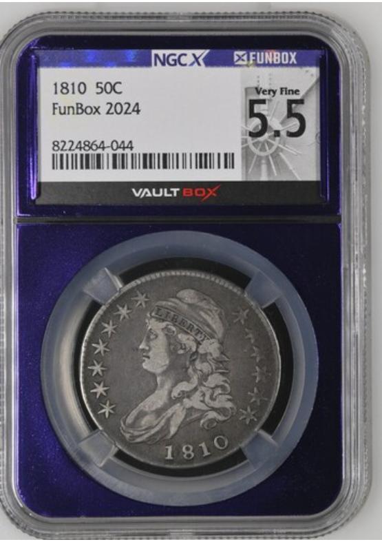 1810 50C NGCX VERY FINE 5.5 Front