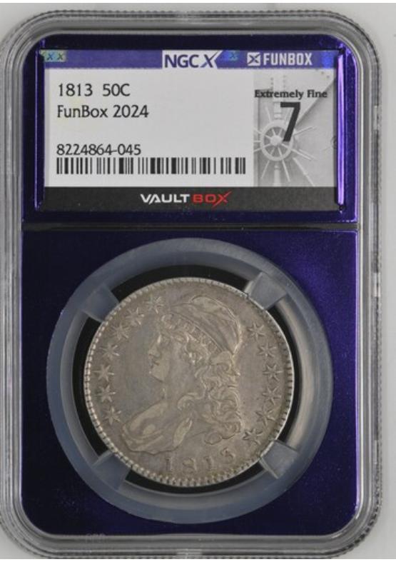 1813 50C NGCX EXTREMELY FINE 7 Front
