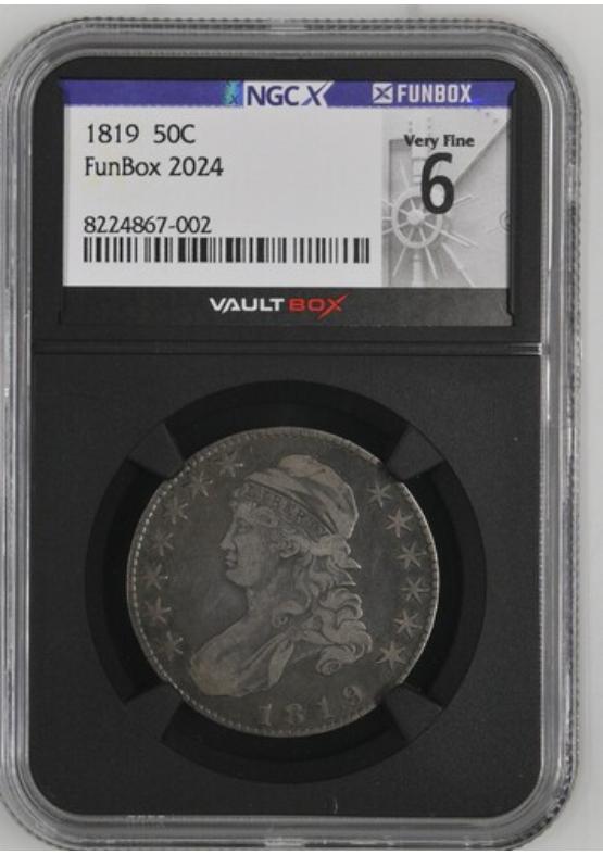 1819 50C NGCX VERY FINE 6 Front