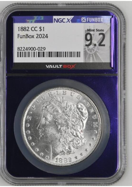1882-CC $1 NGCX MINT STATE 9.2 Front