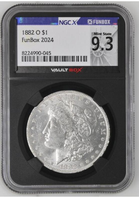 1882-O $1 NGCX MINT STATE 9.3 Front