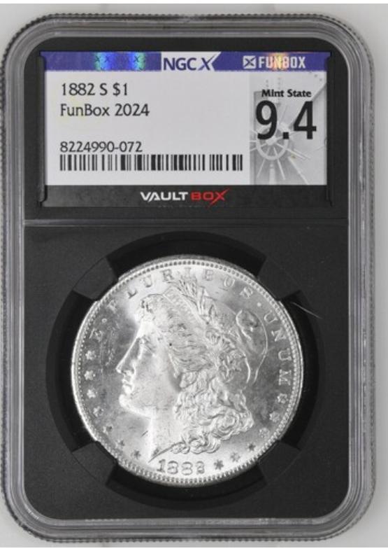 1882-S $1 NGCX MINT STATE 9.4 Front