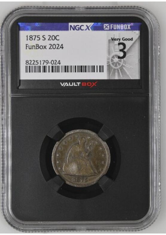 1875-S 20C NGCX VERY GOOD 3 Front