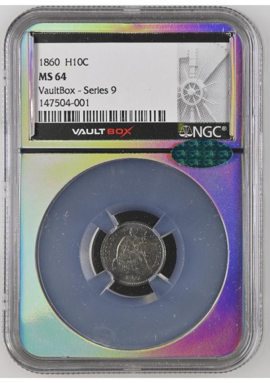 1860 H10C NGC MS64 CAC FRONT