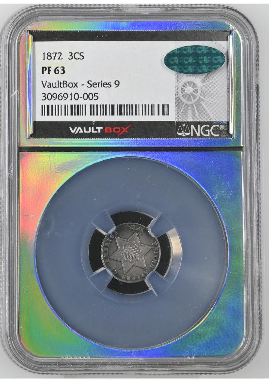 1872 3CS NGC PF63 CAC FRONT