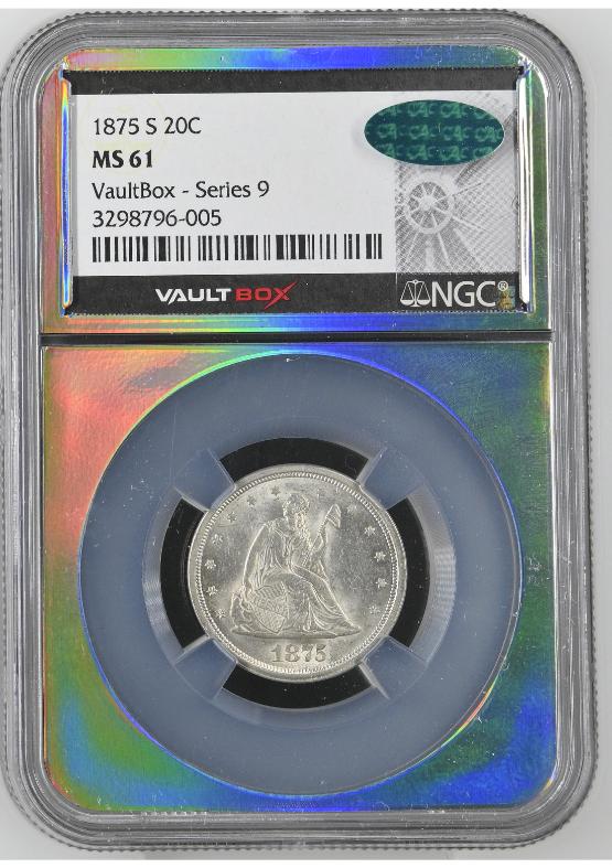 1875-S 20C NGC MS61 CAC FRONT