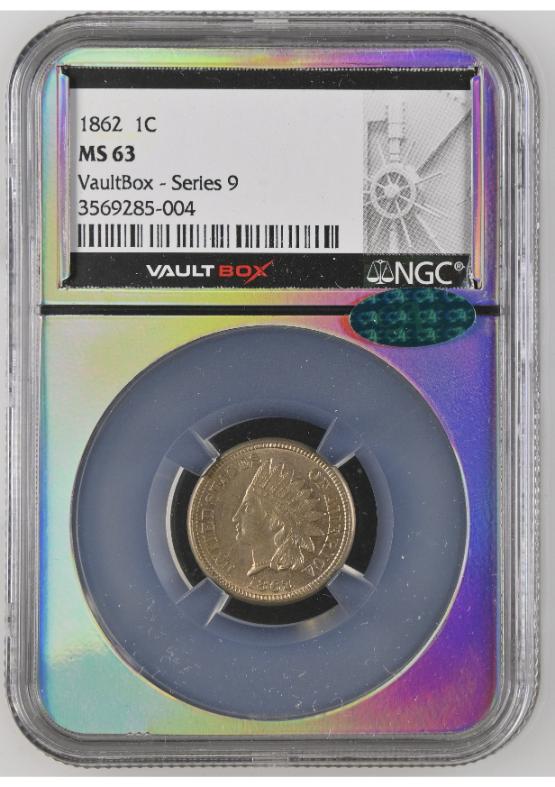 1862 1C NGC MS63 CAC FRONT