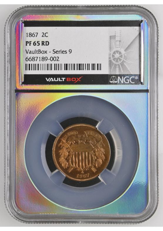 1867 2C NGC PF65RD REDEMPTION PART OF (10) COIN PROOF SET FRONT