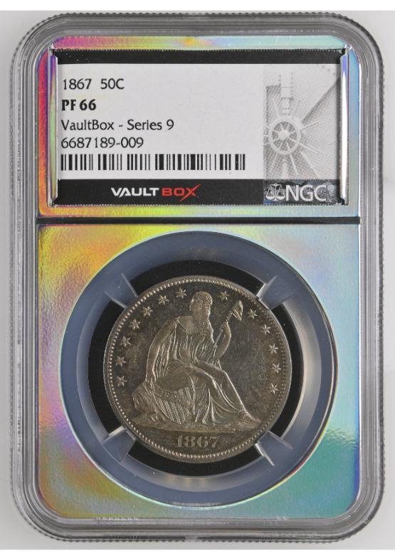 1867 50C NGC PF66 REDEMPTION PART OF (10) COIN PROOF SET FRONT