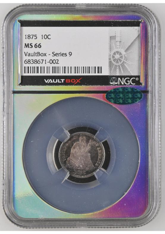 1875 10C NGC MS66 CAC FRONT
