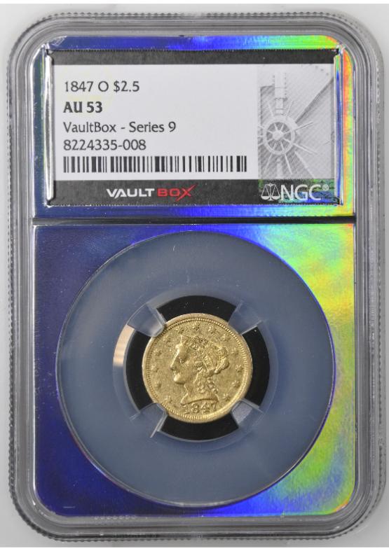 1847-O G$2.5 NGC AU53 FRONT
