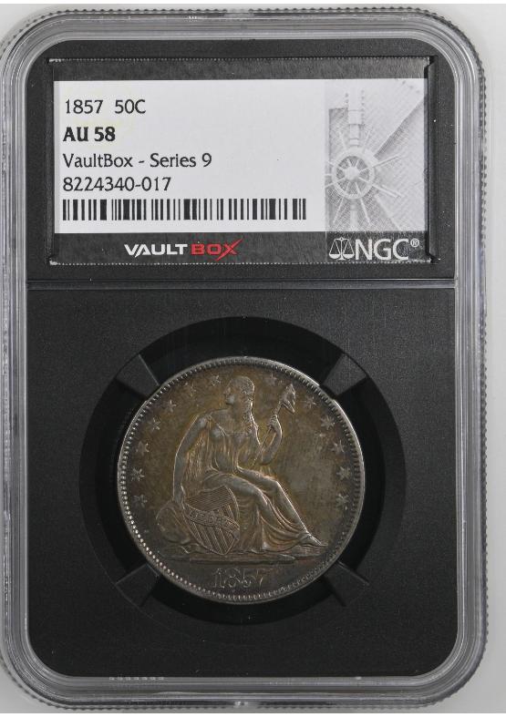 1857 50C NGC AU58 FRONT
