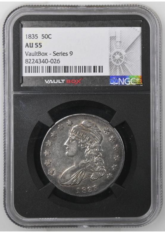 1835 50C NGC AU55 FRONT