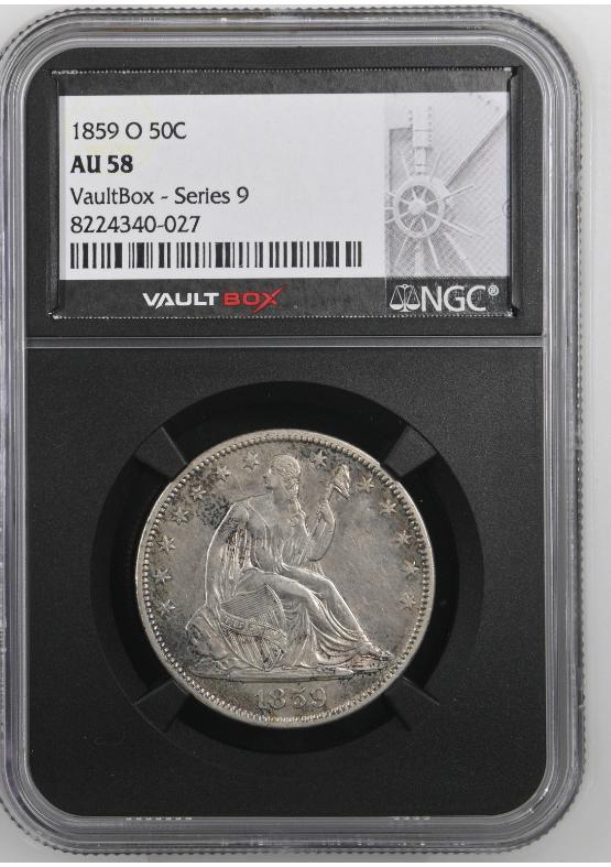 1859-O 50C NGC AU58 FRONT
