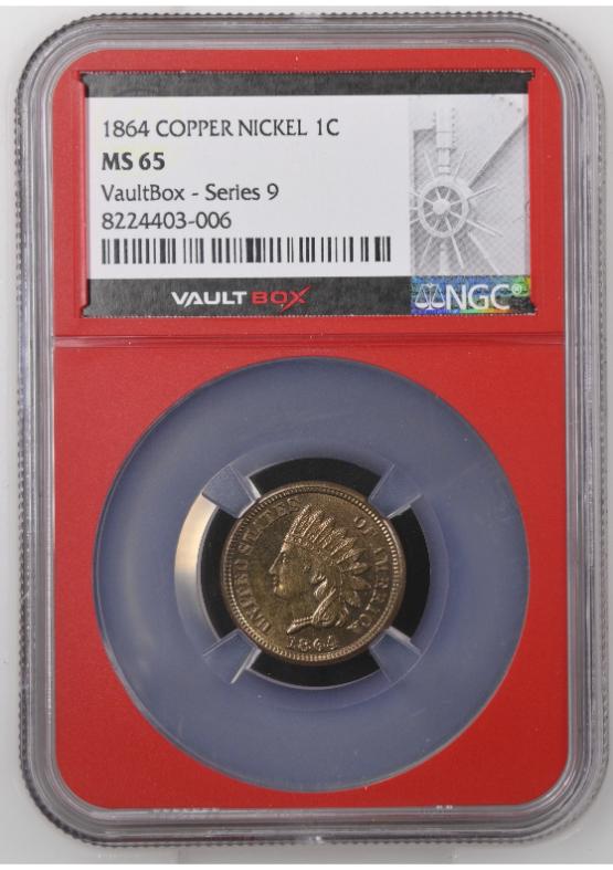 1864 COPPER NICKEL 1C NGC MS65 FRONT