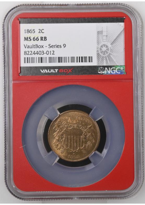 1865 2C NGC MS66RB FRONT