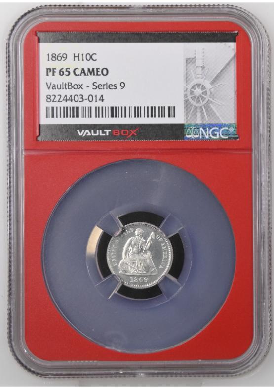 1869 H10C NGC PF65 CAMEO FRONT