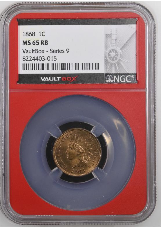 1868 1C NGC MS65RB FRONT