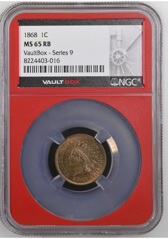 1868 1C NGC MS65RB FRONT
